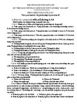 Đề kiểm tra năng lực giáo viên giỏi cấp trường - Năm học 2016-2017 - Trường Mầm non Sơn Lâm